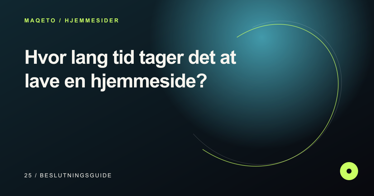 Illustration til Hvor lang tid tager det at lave en hjemmeside?
