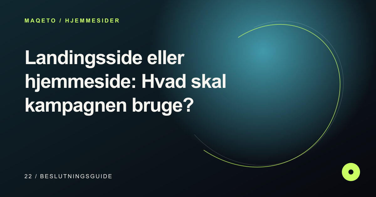 Illustration til Landingsside eller hjemmeside: Hvad skal kampagnen bruge?