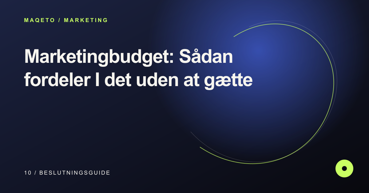 Illustration til Marketingbudget: Sådan fordeler I det uden at gætte