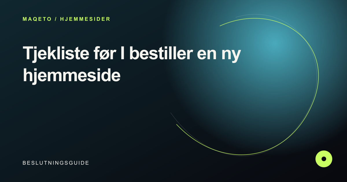 Illustration til Tjekliste før I bestiller en ny hjemmeside